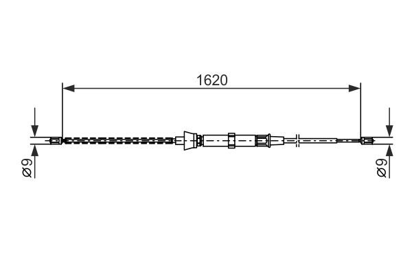 BOSCH 1 987 477 684 Seilzug Feststellbremse