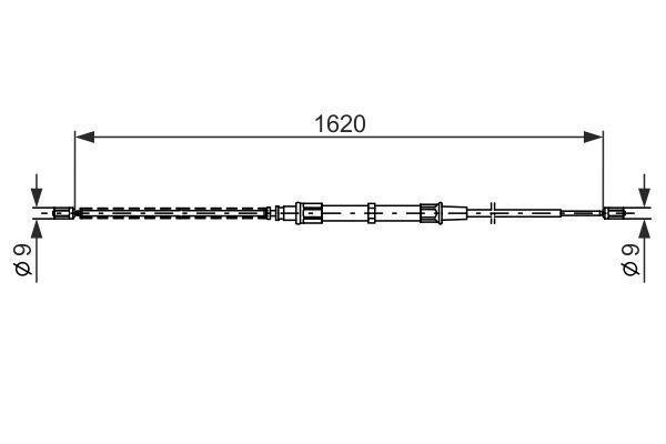 BOSCH 1 987 477 704 Seilzug Feststellbremse