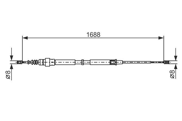 BOSCH 1 987 477 696 Seilzug Feststellbremse