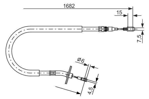 BOSCH 1 987 477 703 Seilzug Feststellbremse