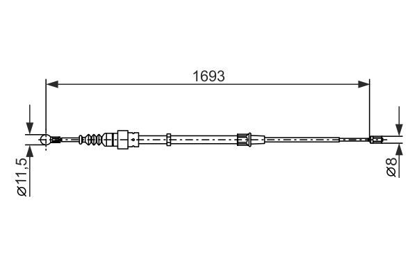 BOSCH 1 987 477 698 Seilzug Feststellbremse