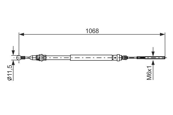 BOSCH 1 987 477 713 Seilzug Feststellbremse