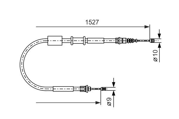 BOSCH 1 987 477 730 Seilzug Feststellbremse