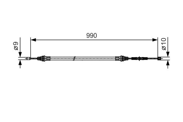 BOSCH 1 987 477 751 Seilzug Feststellbremse