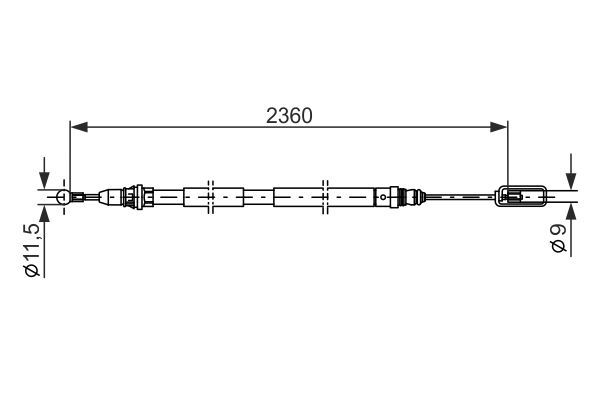 BOSCH 1 987 477 714 Seilzug Feststellbremse