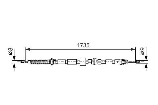 BOSCH 1 987 477 734 Seilzug Feststellbremse