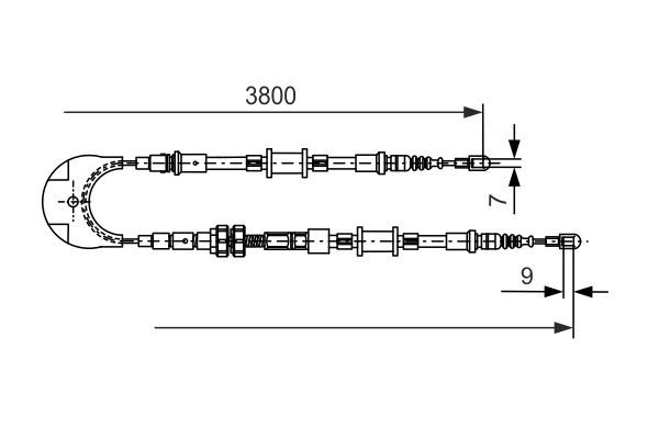 BOSCH 1 987 477 731 Seilzug Feststellbremse