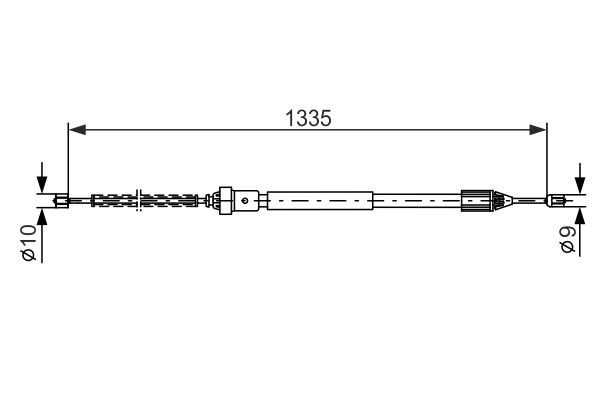 BOSCH 1 987 477 783 Seilzug Feststellbremse