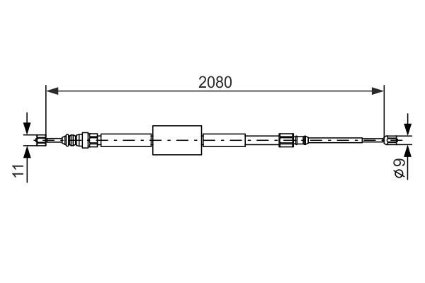 BOSCH 1 987 477 787 Seilzug Feststellbremse