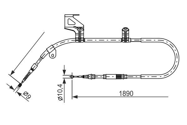 BOSCH 1 987 477 803 Seilzug Feststellbremse