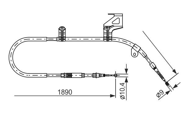 BOSCH 1 987 477 804 Seilzug Feststellbremse