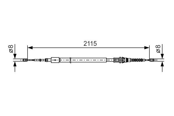 BOSCH 1 987 477 775 Seilzug Feststellbremse