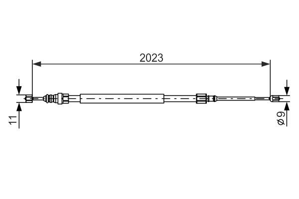 BOSCH 1 987 477 786 Seilzug Feststellbremse