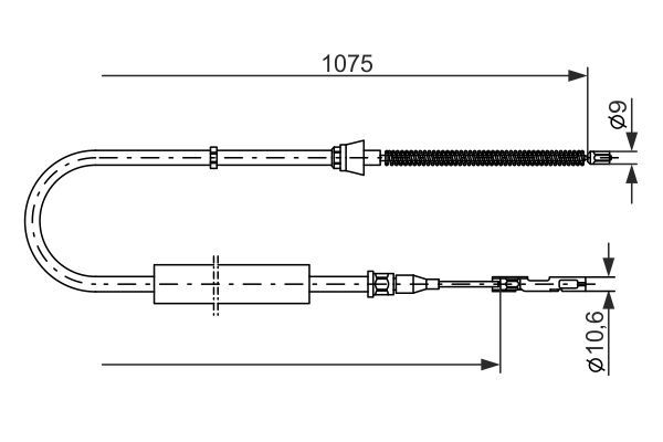 BOSCH 1 987 477 808 Seilzug Feststellbremse