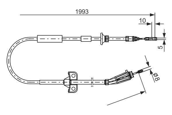 BOSCH 1 987 477 819 Seilzug Feststellbremse