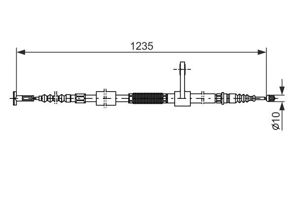 BOSCH 1 987 477 831 Seilzug Feststellbremse