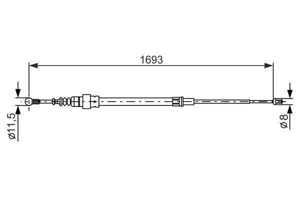 BOSCH 1 987 477 817 Seilzug Feststellbremse