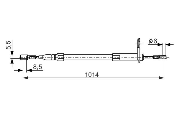 BOSCH 1 987 477 814 Seilzug Feststellbremse