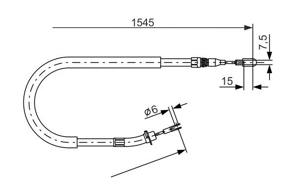 BOSCH 1 987 477 857 Seilzug Feststellbremse