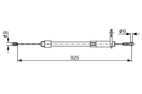 BOSCH 1 987 477 846 Seilzug Feststellbremse