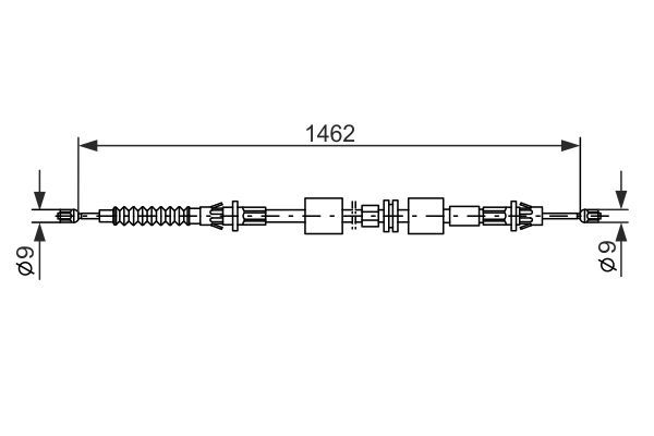 BOSCH 1 987 477 836 Seilzug Feststellbremse