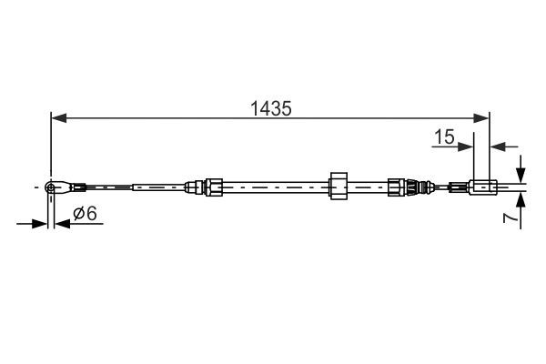 BOSCH 1 987 477 853 Seilzug Feststellbremse