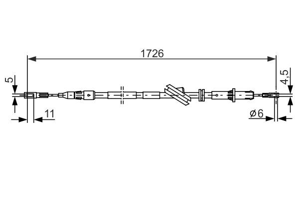 BOSCH 1 987 477 897 Seilzug Feststellbremse