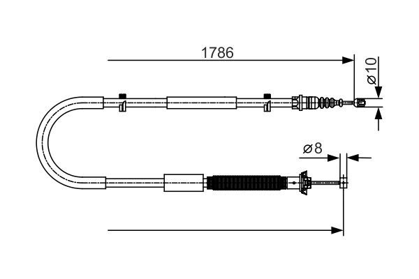 BOSCH 1 987 477 910 Seilzug Feststellbremse