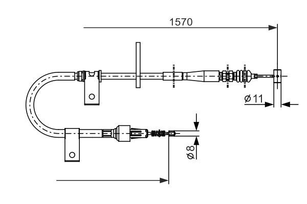 BOSCH 1 987 477 875 Seilzug Feststellbremse