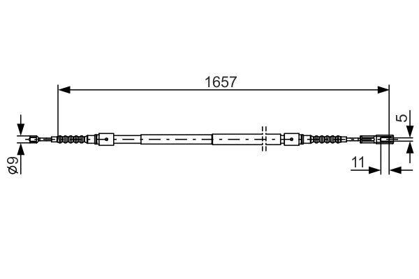 BOSCH 1 987 477 881 Seilzug Feststellbremse