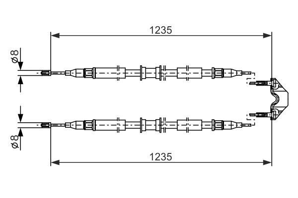 BOSCH 1 987 477 869 Seilzug Feststellbremse