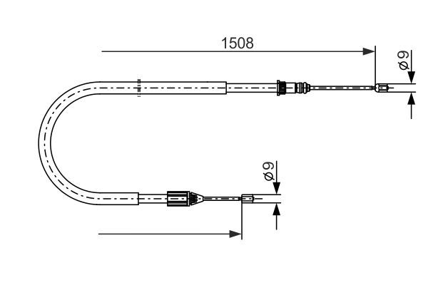 BOSCH 1 987 477 890 Seilzug Feststellbremse