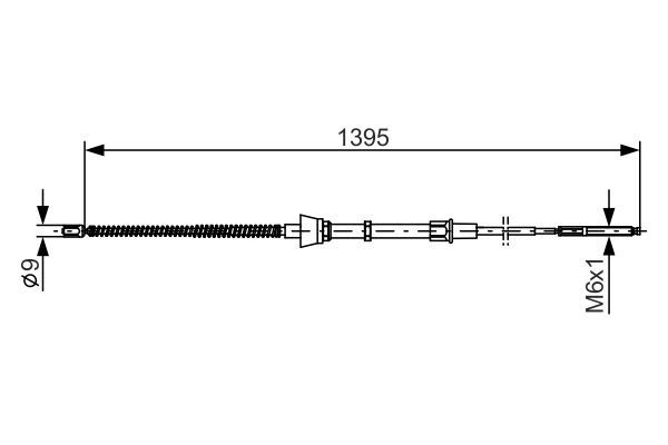 BOSCH 1 987 477 883 Seilzug Feststellbremse