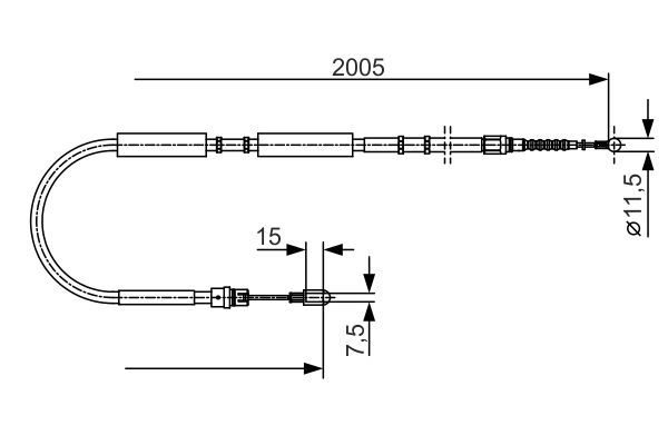 BOSCH 1 987 477 923 Seilzug Feststellbremse