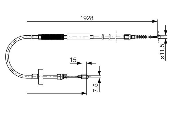 BOSCH 1 987 477 922 Seilzug Feststellbremse