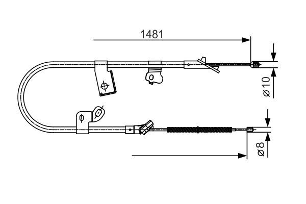 BOSCH 1 987 477 919 Seilzug Feststellbremse