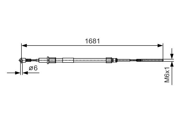 BOSCH 1 987 477 924 Seilzug Feststellbremse