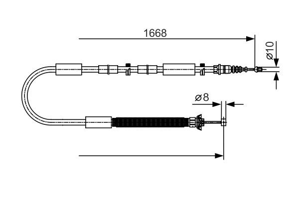 BOSCH 1 987 477 911 Seilzug Feststellbremse