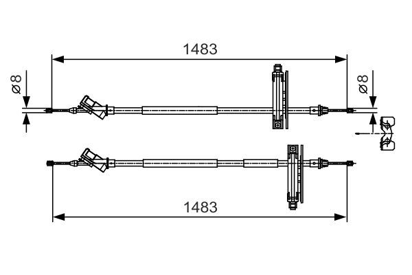 BOSCH 1 987 477 930 Seilzug Feststellbremse