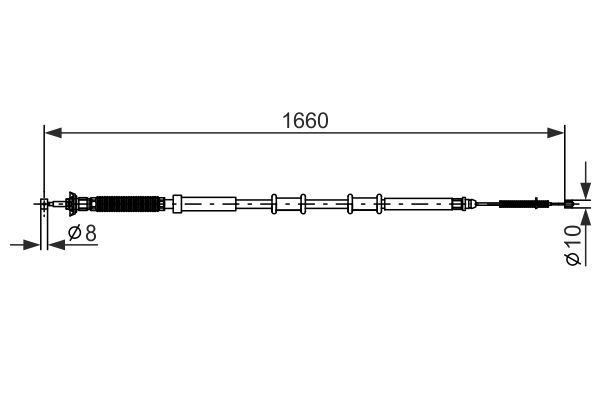 BOSCH 1 987 477 973 Seilzug Feststellbremse