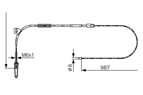 BOSCH 1 987 477 962 Seilzug Feststellbremse