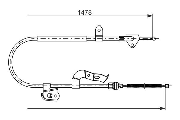 BOSCH 1 987 477 951 Seilzug Feststellbremse