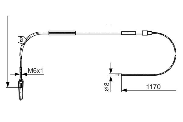 BOSCH 1 987 477 961 Seilzug Feststellbremse