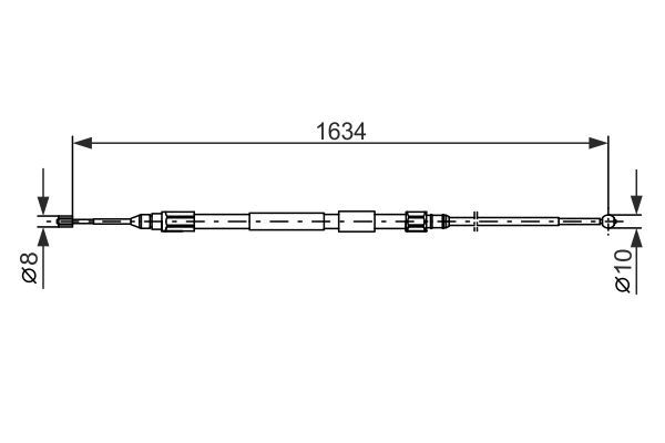 BOSCH 1 987 477 988 Seilzug Feststellbremse