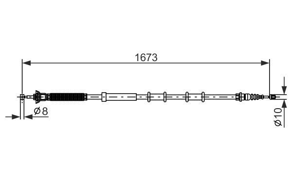 BOSCH 1 987 477 977 Seilzug Feststellbremse