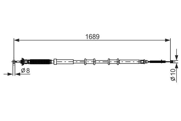 BOSCH 1 987 477 975 Seilzug Feststellbremse