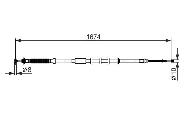 BOSCH 1 987 477 976 Seilzug Feststellbremse