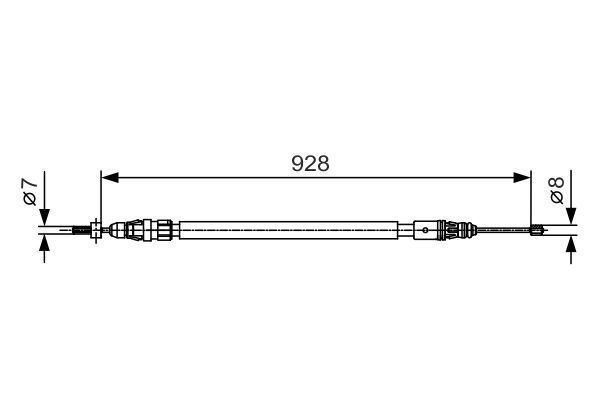 BOSCH 1 987 482 000 Seilzug Feststellbremse