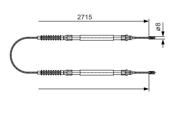 BOSCH 1 987 482 003 Seilzug Feststellbremse