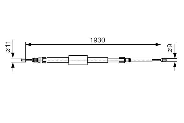 BOSCH 1 987 482 011 Seilzug Feststellbremse